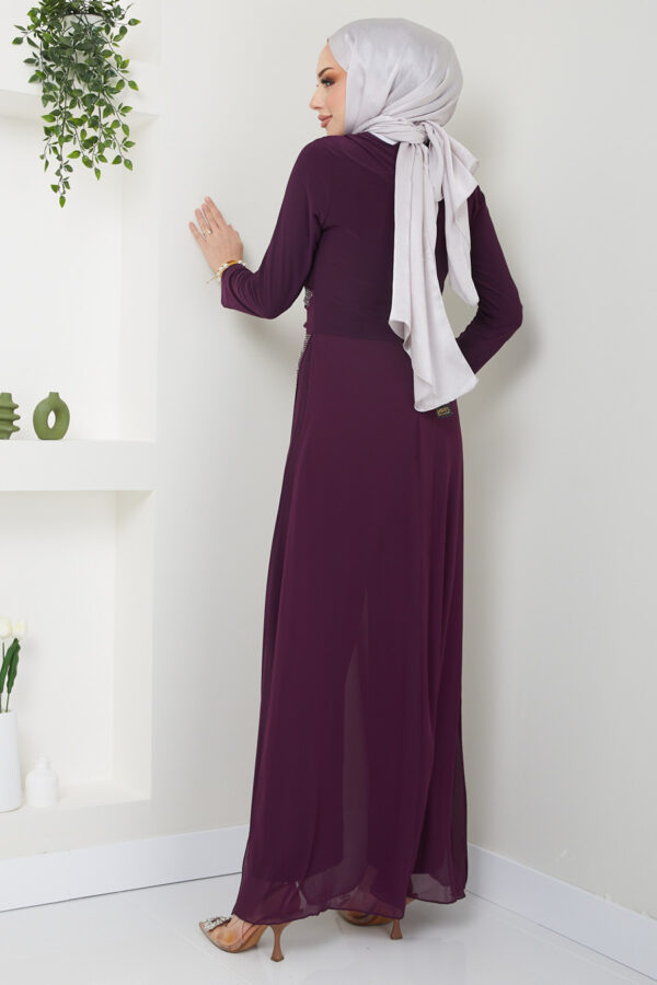 Purple Cotton Jumpsuit - Image 4