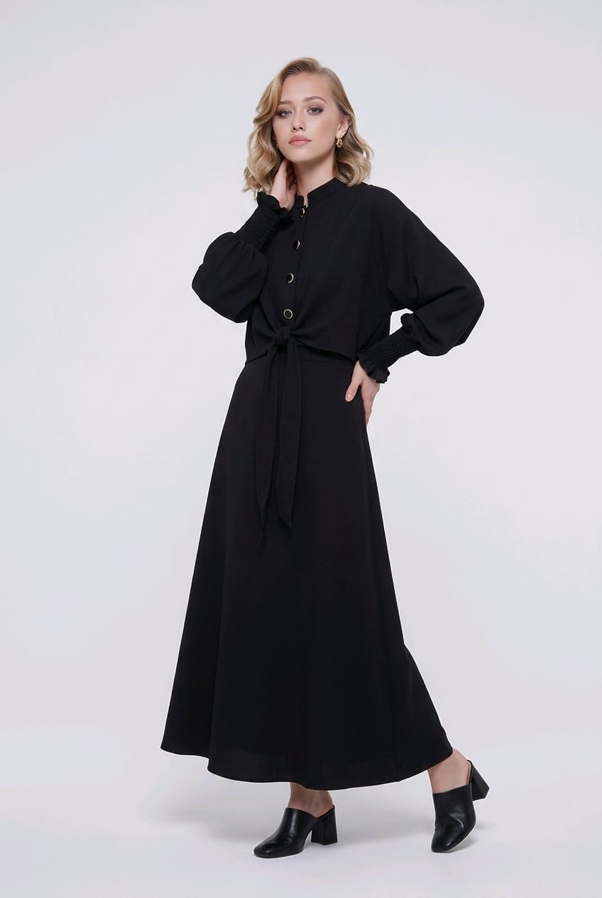 Pre-Order - Midnight Elegance Maxi Dress